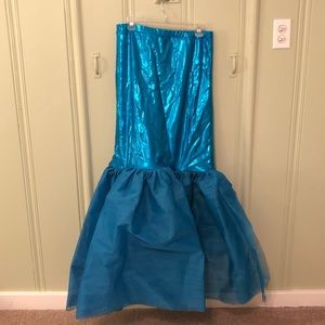 Teal Mermaid Trumpet Skirt Halloween Plus Size